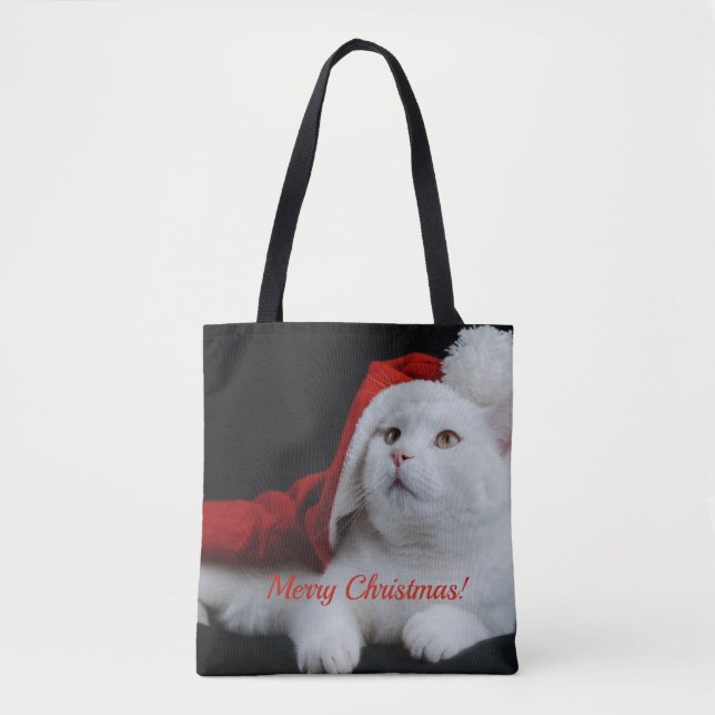 Bolso De Tela Navidades fotográficos personalizados de mascota d (Anverso)