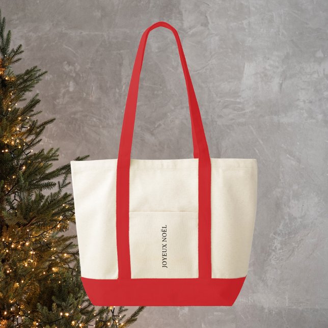 Bolso De Tela Navidades franceses tradicionales Joyeux Noël Trim (Subido por el creador)