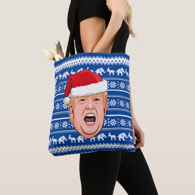 Bolso De Tela Navidades furiosos de Donald Trump (Detalle)