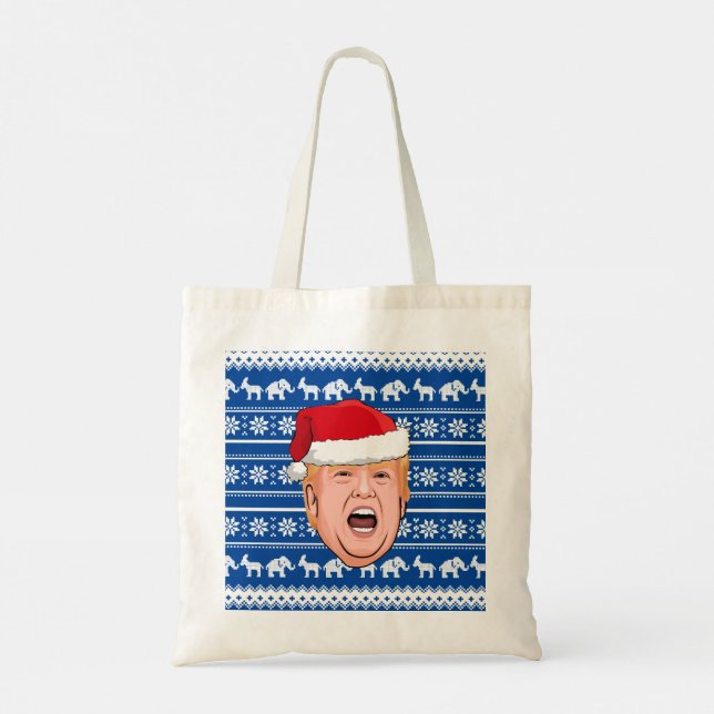 Bolso De Tela Navidades furiosos de Donald Trump (Reverso)
