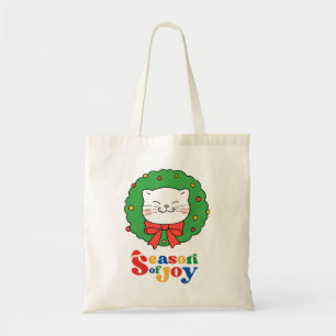 Bolso De Tela Navidades gatos kawaii comieron una temporada de a