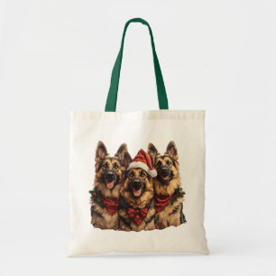 Bolso De Tela Navidades German Shepherd Dogs