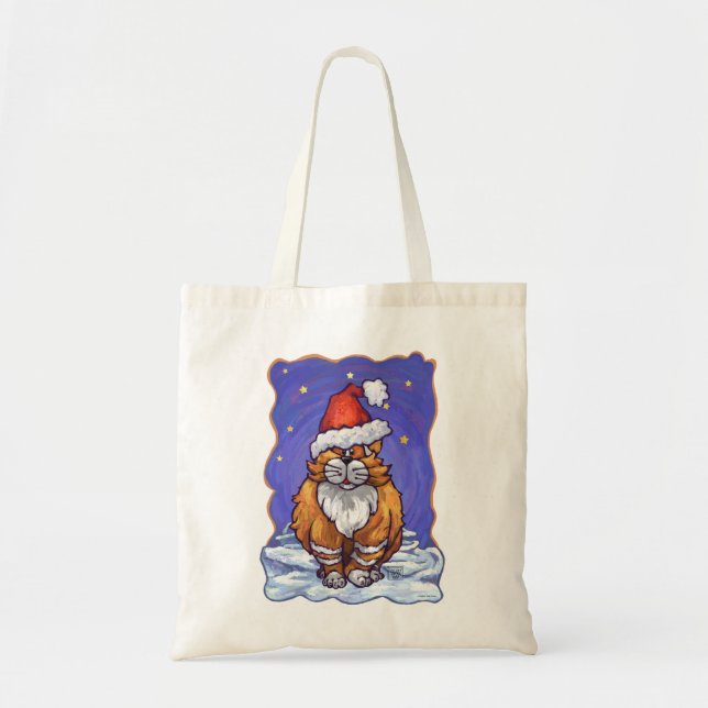 Bolso De Tela Navidades Ginger Cat (Frente)