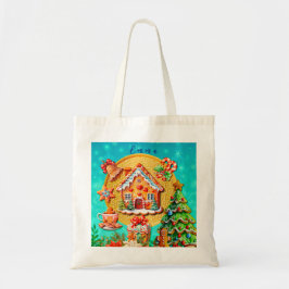Bolso De Tela Navidades Gingerbread Candy House y Año Nuevo