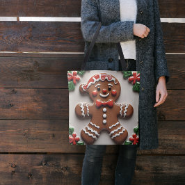 Bolso De Tela Navidades Gingerbread Man