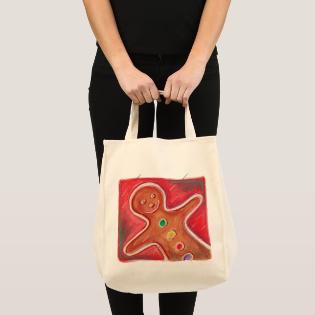 Bolso De Tela Navidades Gingerbread Man Cookie Tradicional (Anverso (producto))