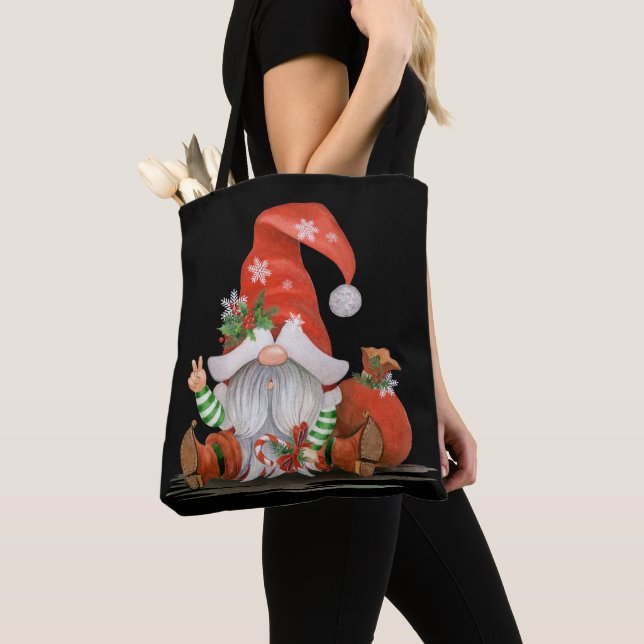 Bolso De Tela Navidades Gnome (Detalle)