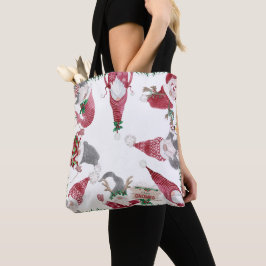 Bolso De Tela Navidades Gnomes Watercolor Brillante Escandinavo