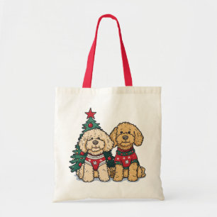 Bolso De Tela Navidades Goldendoodle Dogs