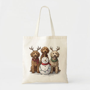 Bolso De Tela Navidades Goldendoodle Dogs