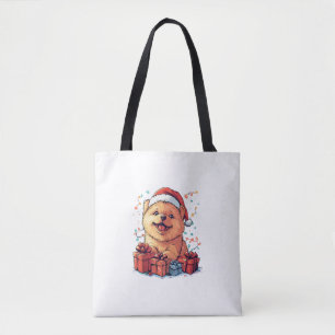 Bolso De Tela Navidades graciosos de Santa Hat chow navideño