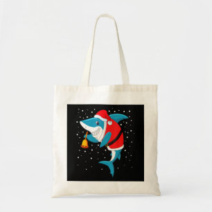 Bolso De Tela Navidades - Graciosos Navidades Tiburón