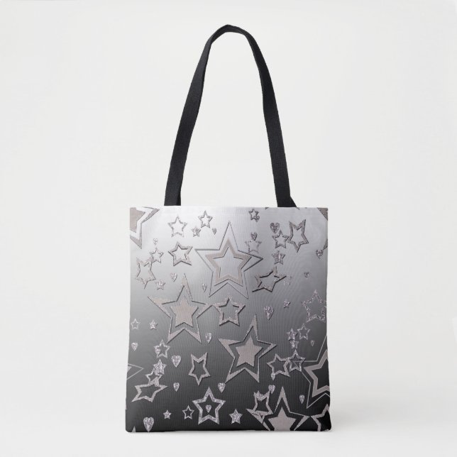 Bolso De Tela Navidades gradiente purpurina brillo confetti estr (Anverso)