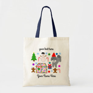 Bolso De Tela Navidades Gray Poodle #3 Tox Bag