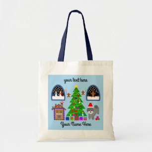 Bolso De Tela Navidades Gray Poodle #6 Tox Bag