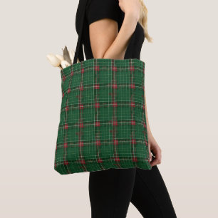 Bolso De Tela Navidades Green Plaid