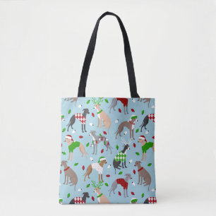 Bolso De Tela Navidades Greyhound Dog