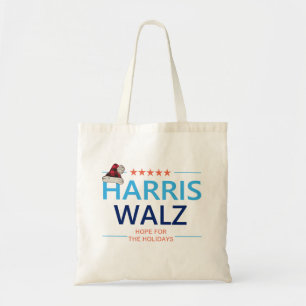 Bolso De Tela Navidades Harris Walz esperan vacaciones en Kamala