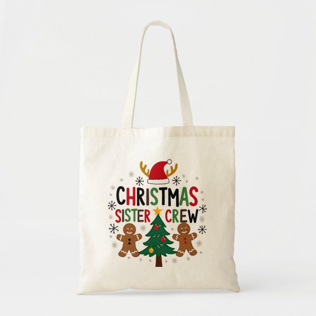 Bolso De Tela Navidades Hermanas de la Tripulación Festividad de (Frente)