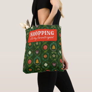 Bolso De Tela Navidades Holiday Elegante Nórdica Wreath divertid