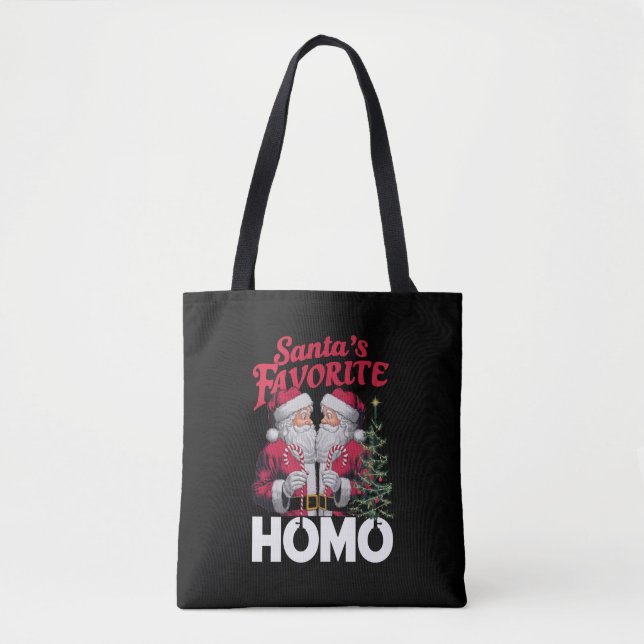 Bolso De Tela Navidades homosexuales favoritos de Santas (Anverso)