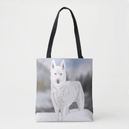 Bolso De Tela Navidades Husky Siberiano
