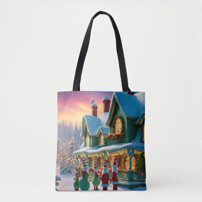 Bolso De Tela Navidades inspirados en Whoville (Anverso)