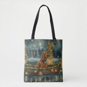 Bolso De Tela Navidades irlandeses de la intemperie roja