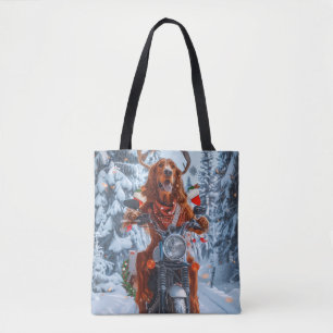 Bolso De Tela Navidades irlandeses de motocicletas Red Setter Do