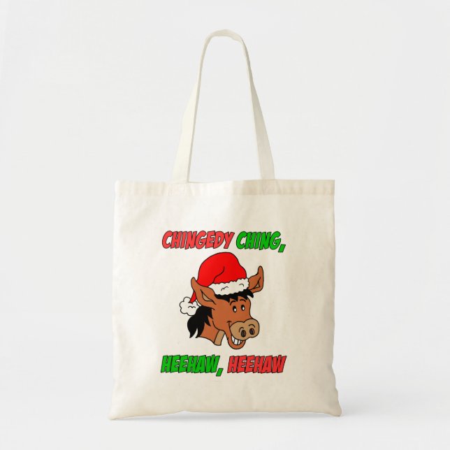 Bolso De Tela Navidades italianos burro (Frente)