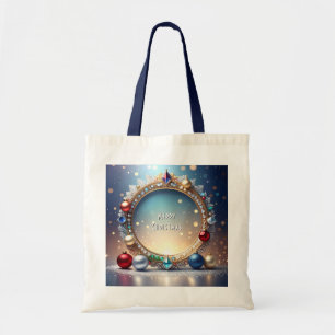 Bolso De Tela Navidades Jewel Frame Holiday Tote Bag