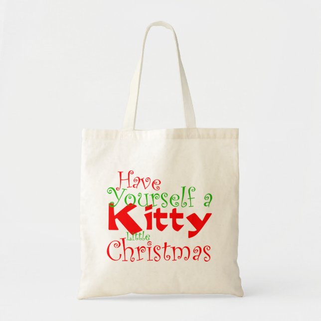 Bolso De Tela Navidades Kitty Holiday Tote Bag (Frente)