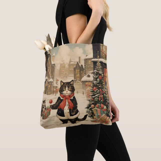 Bolso De Tela Navidades Kitty Snowy Day (Detalle)