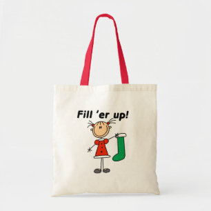 Bolso De Tela Navidades llenando camisetas y regalos