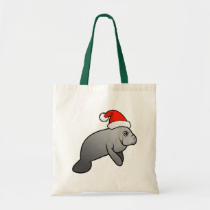 Bolso De Tela Navidades Manatee Santa