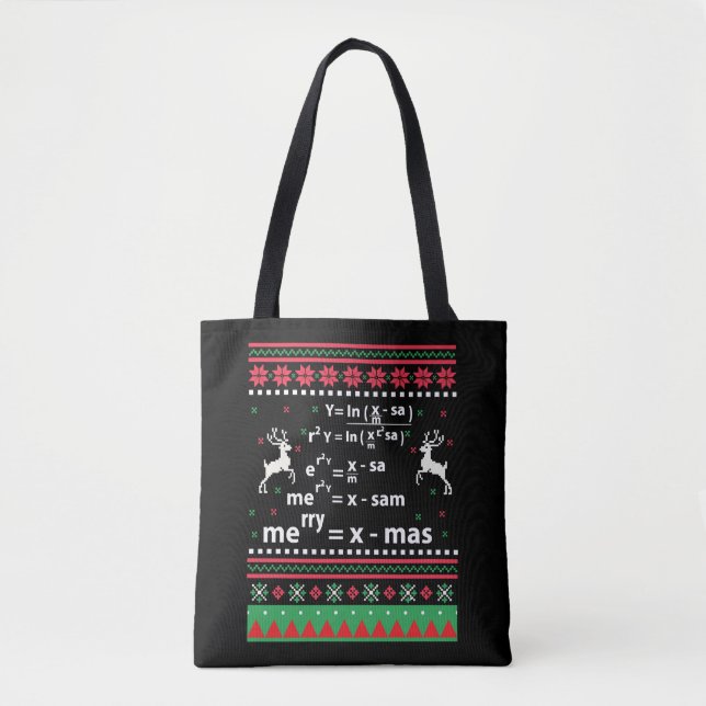 BOLSO DE TELA NAVIDADES MATH (Anverso)