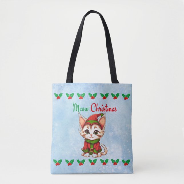Bolso De Tela Navidades Meow (Anverso)