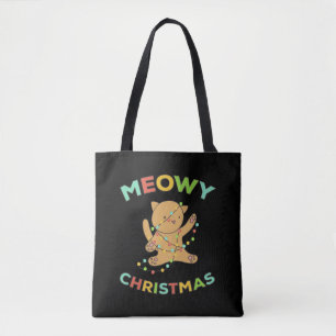 Bolso De Tela Navidades Meowy