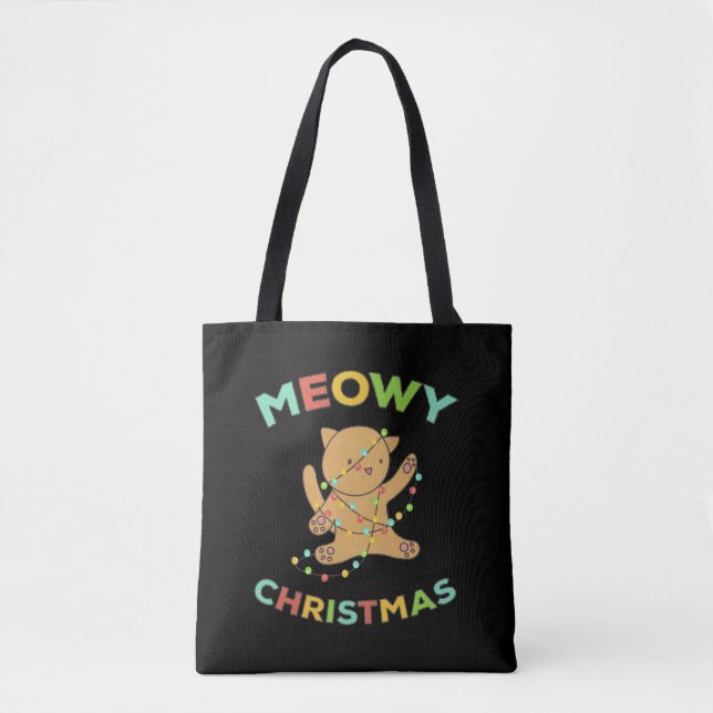Bolso De Tela Navidades Meowy (Anverso)