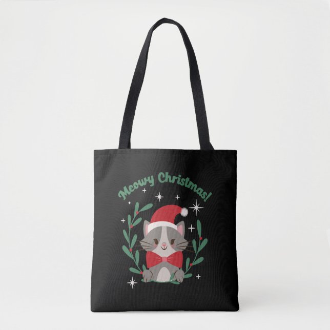 Bolso De Tela Navidades Meowy (Anverso)