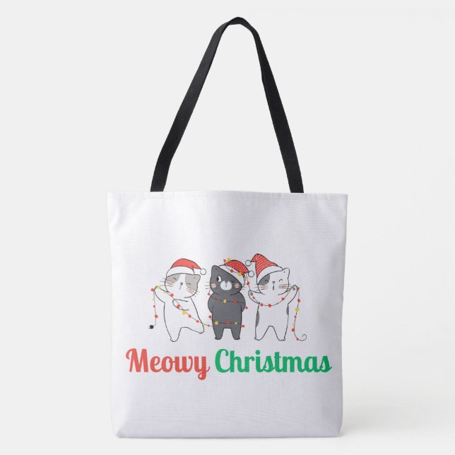 Bolso De Tela Navidades Meowy (Anverso)