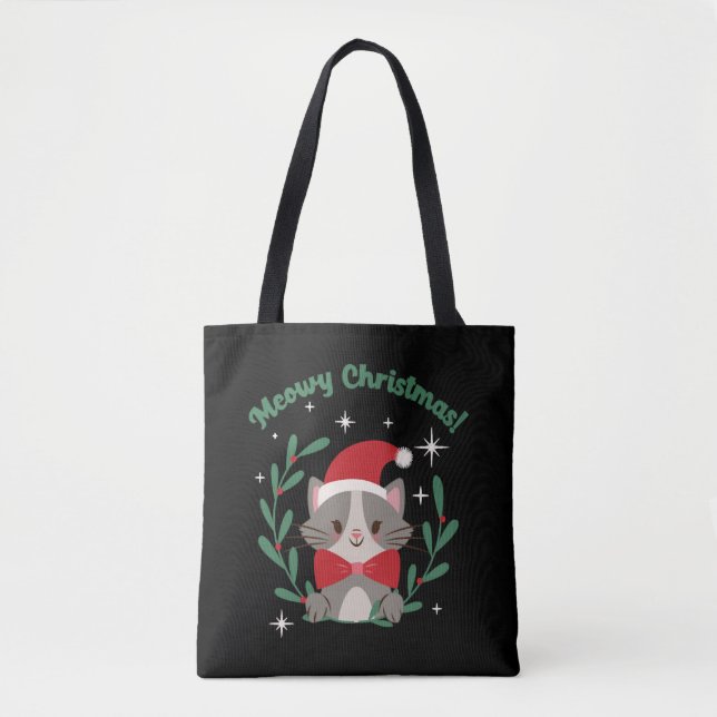 Bolso De Tela Navidades Meowy (Anverso)