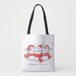 Bolso De Tela Navidades Meowy - Gatos festivos adorables