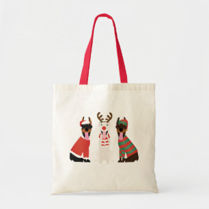 Bolso De Tela Navidades Merry Woofmas Dobermann Perros