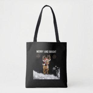 Bolso De Tela Navidades merry y brillantes