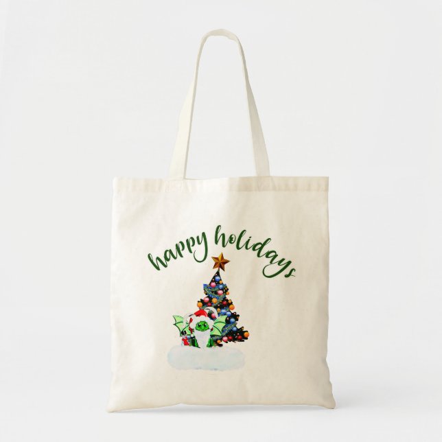 Bolso De Tela Navidades merry y mágicos con un giro drástico (Frente)