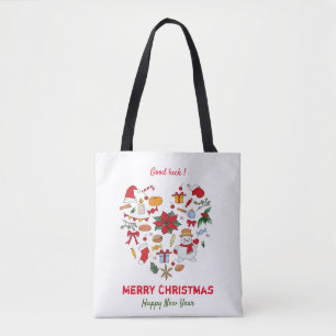 Bolso De Tela Navidades minimalistas y Año Nuevo Feliz