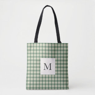 Bolso De Tela Navidades modernos de Gingham verde Rústico