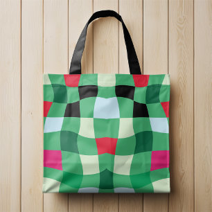Bolso De Tela Navidades modernos y coloridos de Tartán Plaid