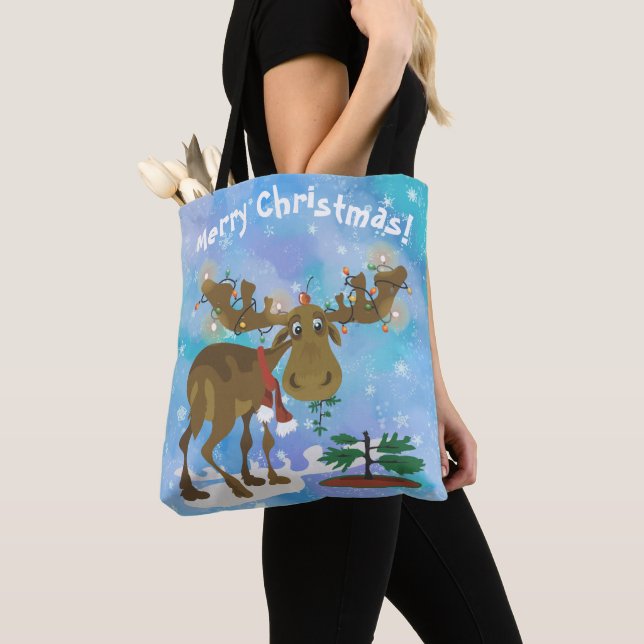 Bolso De Tela Navidades Moose (Detalle)